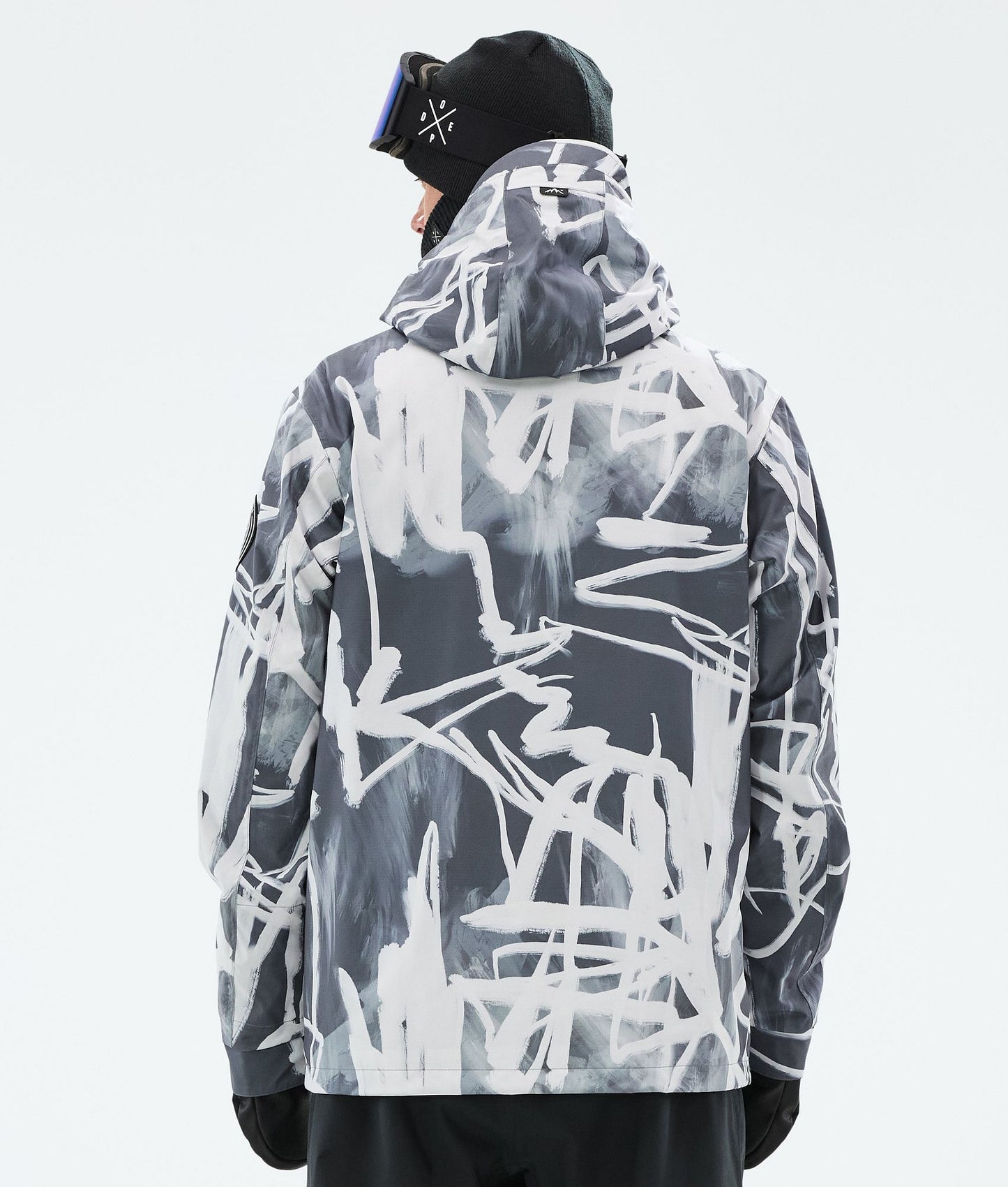 Snowboard Jacket Men Scribble Black