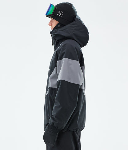 Snowboard Jacket Men Spike Black/Light Pearl