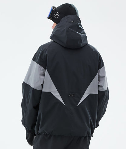 Snowboard Jacket Men Spike Black/Light Pearl