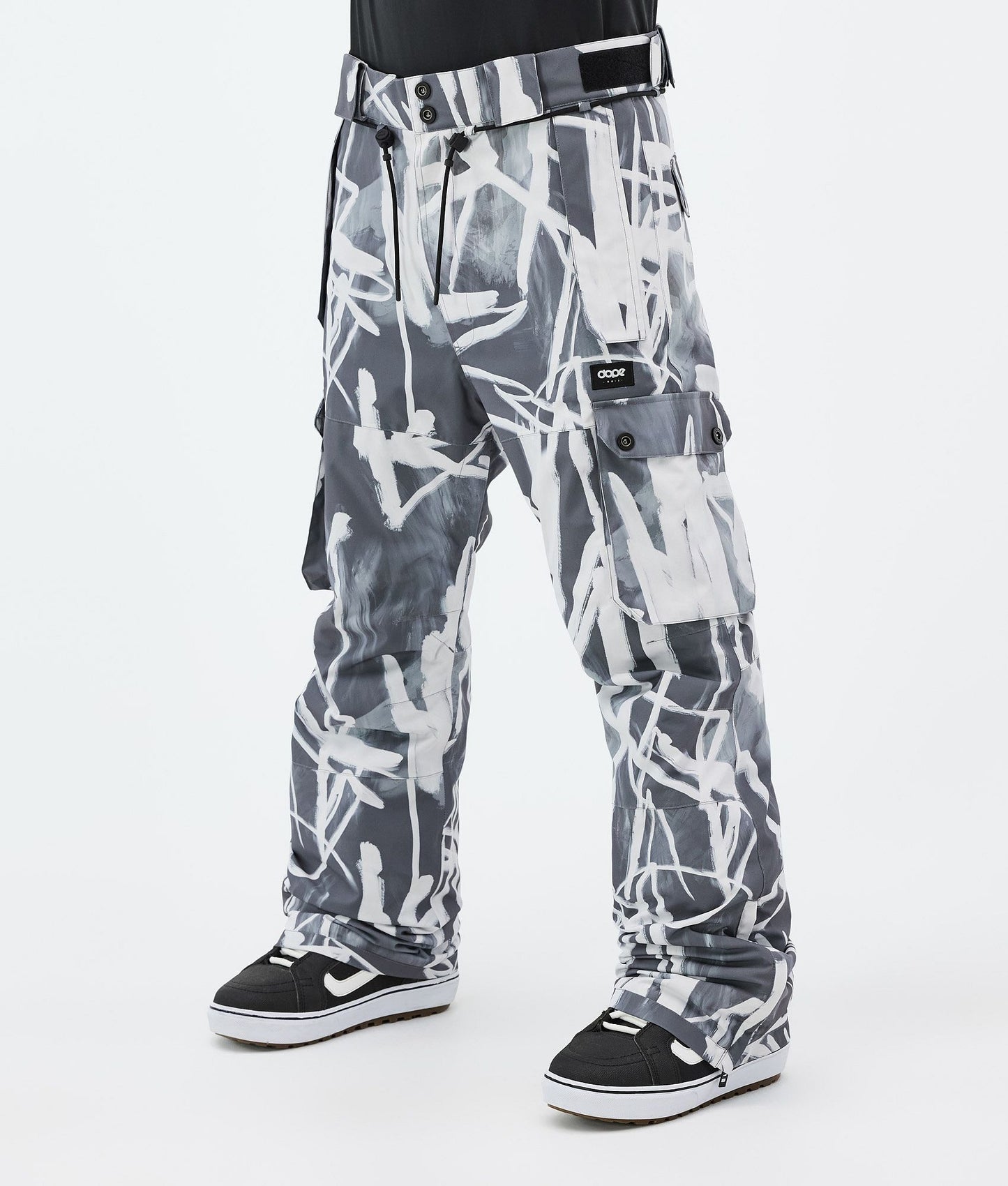 Snowboard Pants Men Scribble Black