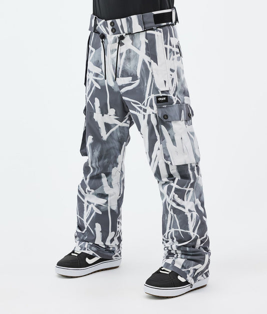 Snowboard Pants Men Scribble Black