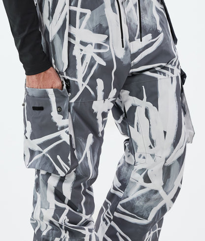 Snowboard Pants Men Scribble Black