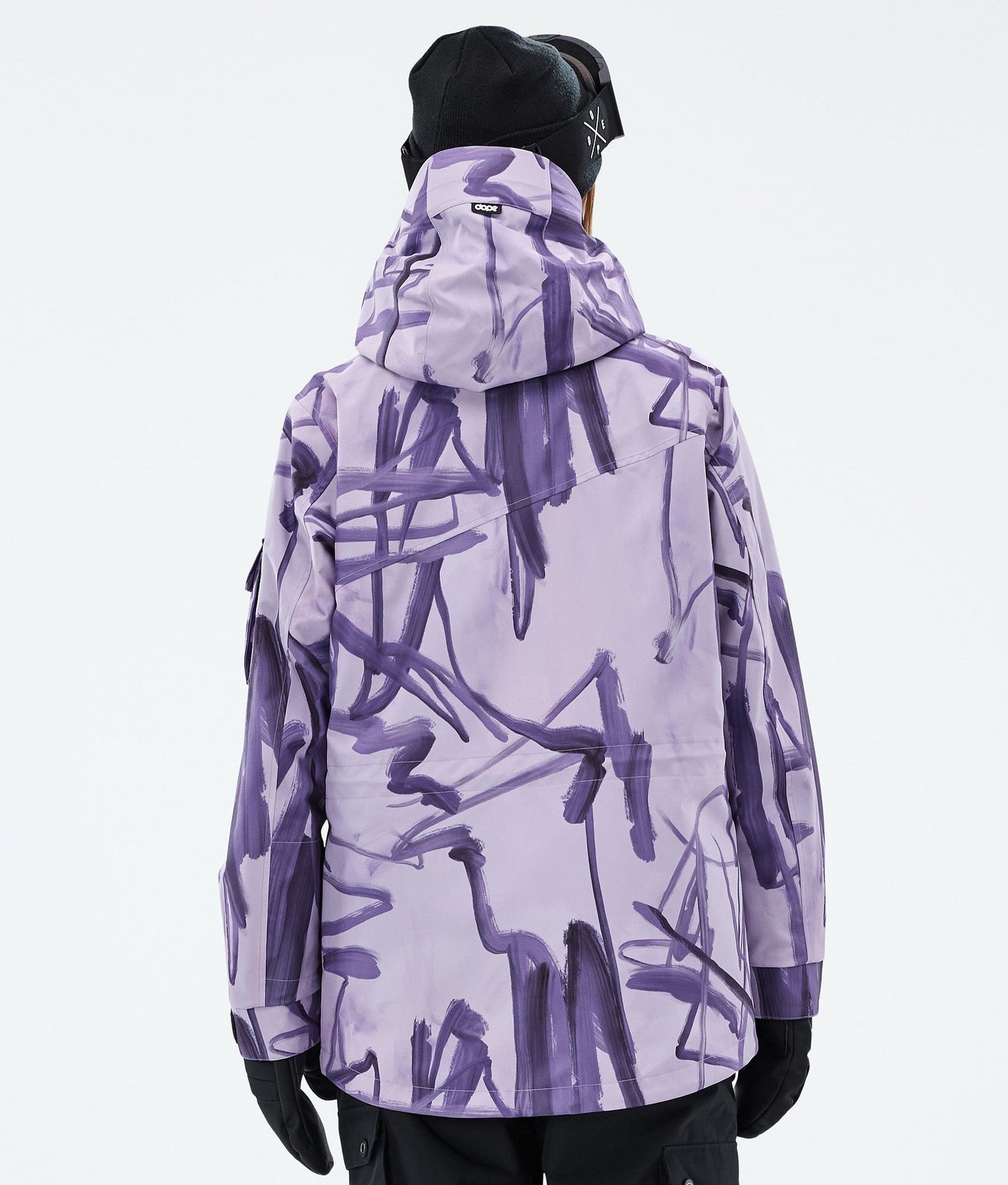 Snowboard Jacket Women Scribble Purple