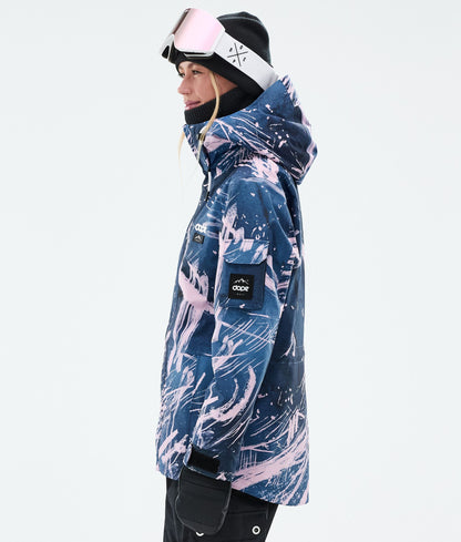 Snowboard Jacket Women Carvings Pink