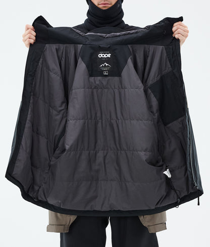 Snowboard Jacket Men Stripe Black/Walnut