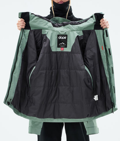 Snowboard Jacket Women Faded Green