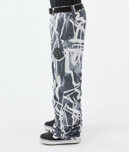 Snowboard Pants Men Scribble Black