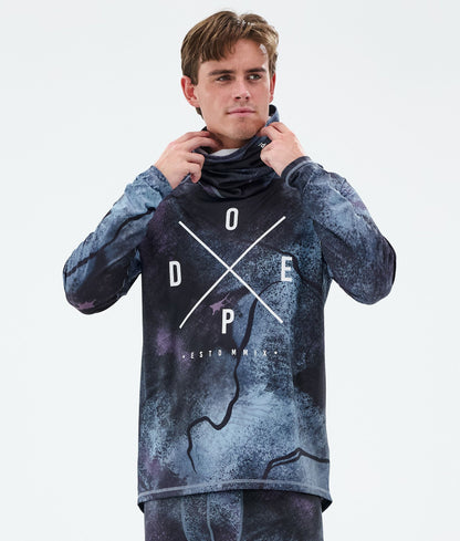 Base Layer Top Men 2X-Up Shards Burgundy Blue