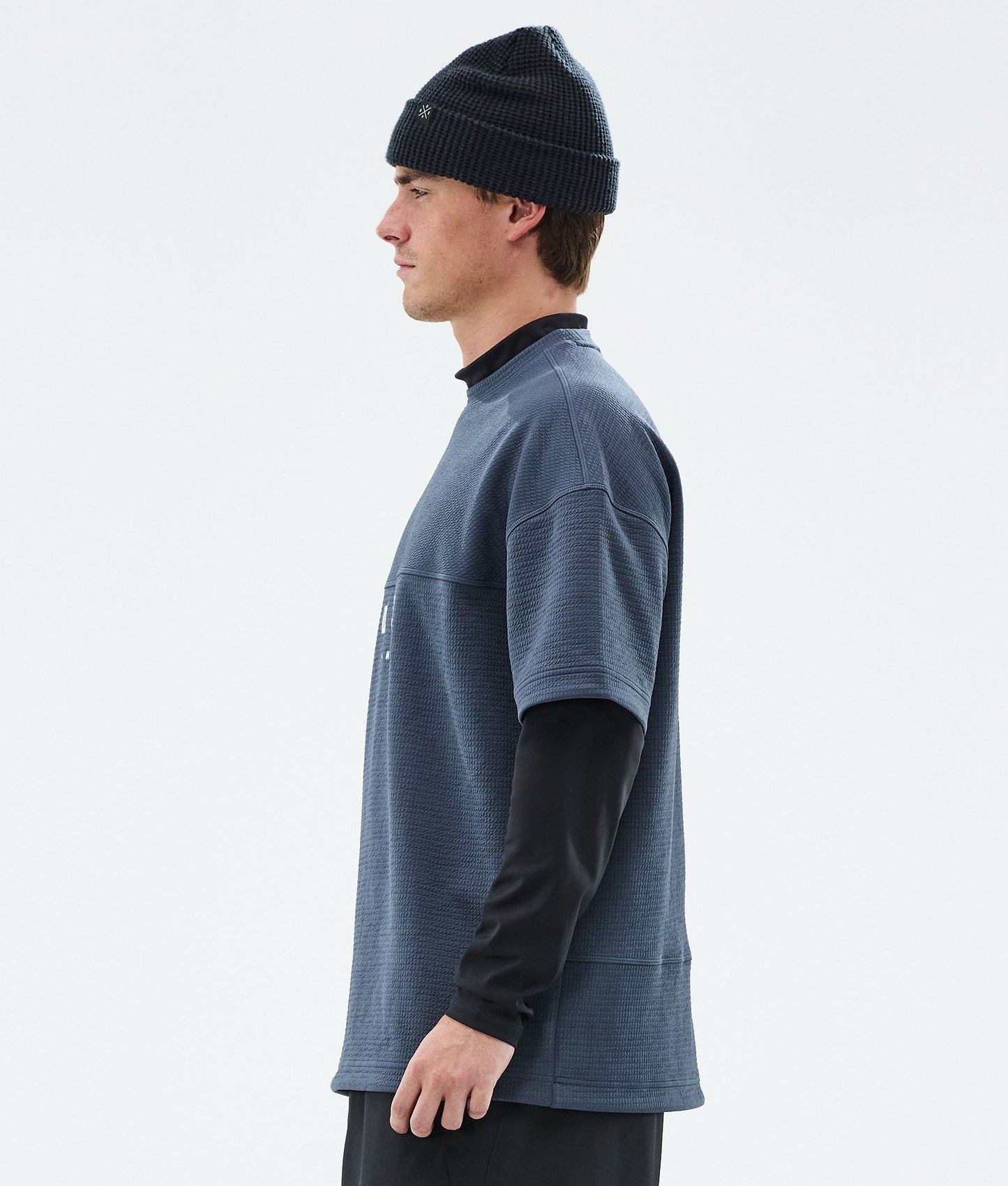 Fleece Sweater Men Metal Blue