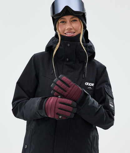 Ski Gloves Burgundy