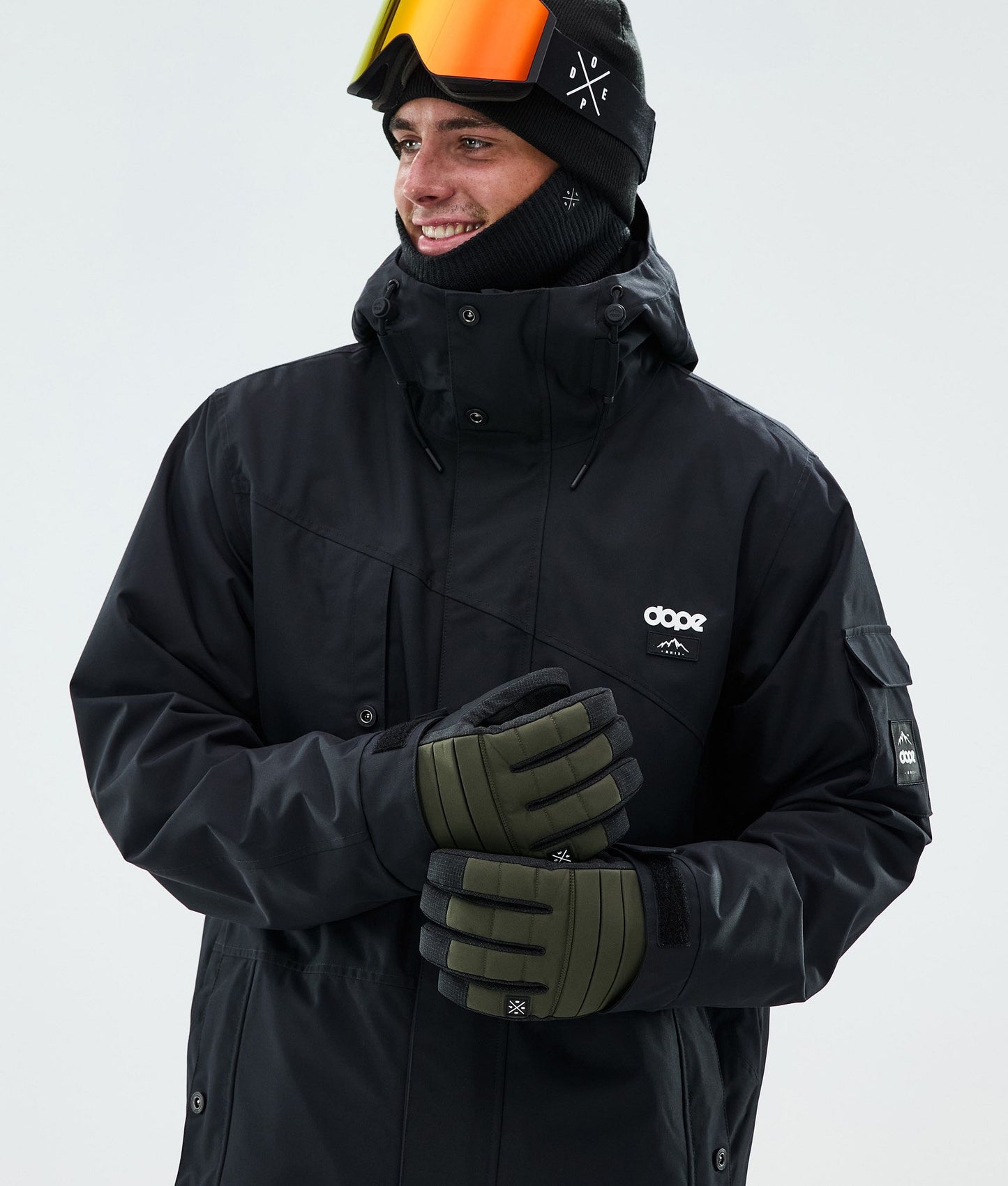 Ski Gloves Olive Green