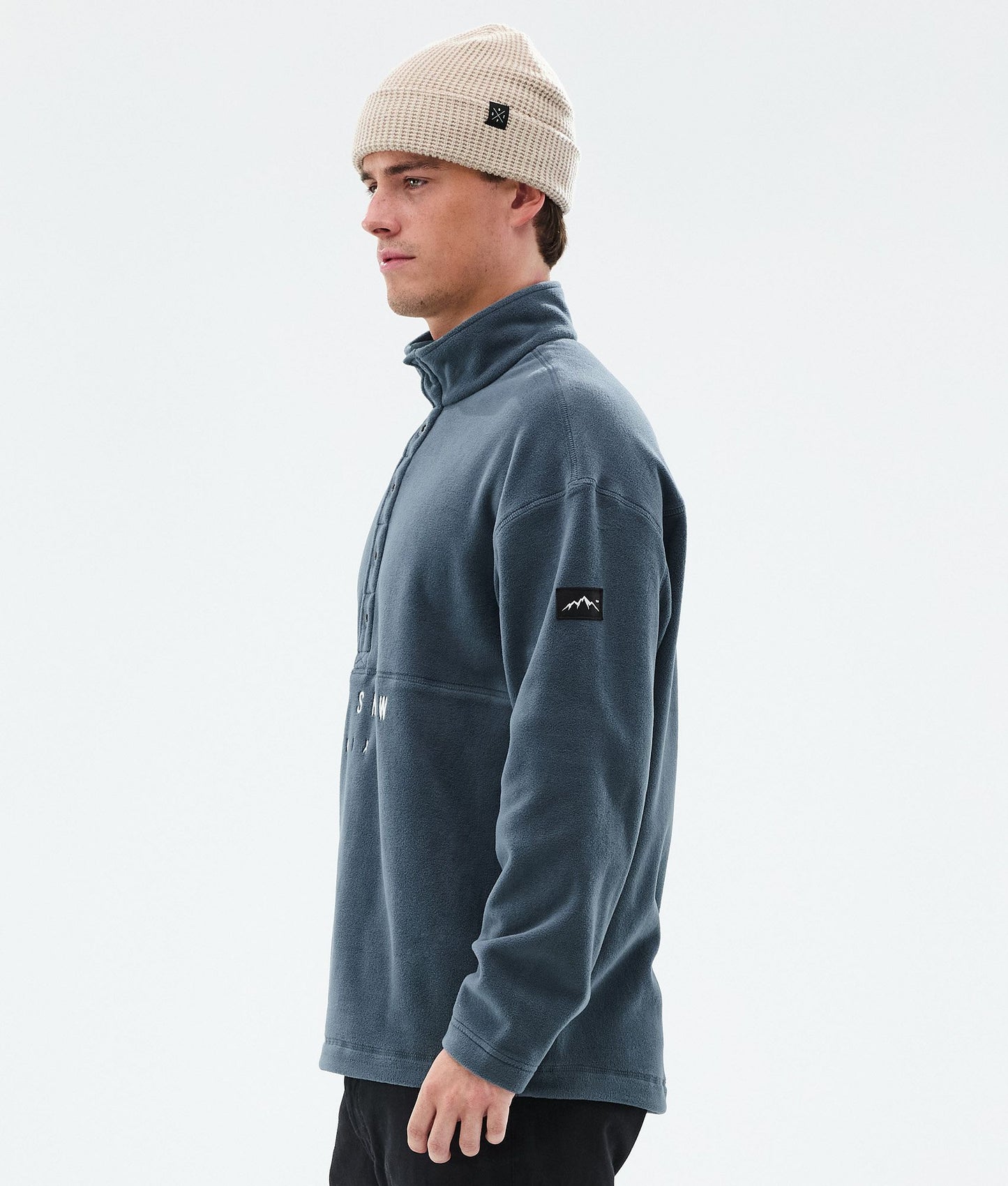 Fleece Sweater Men Metal Blue