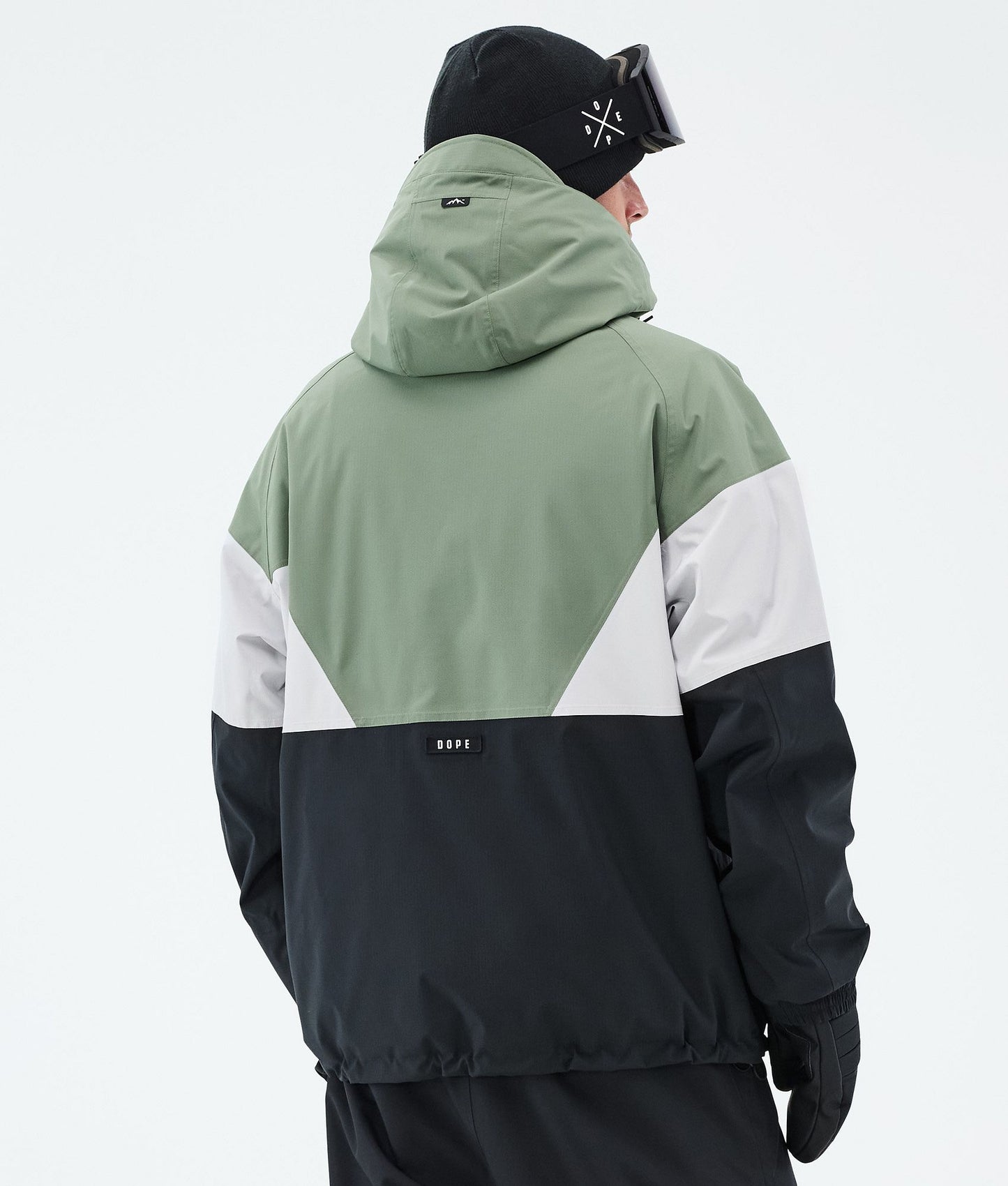Snowboard Jacket Men Sport Moss Green/Light Grey/Black