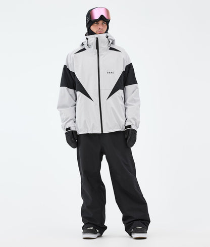 Snowboard Jacket Men Spike Light Grey/Black