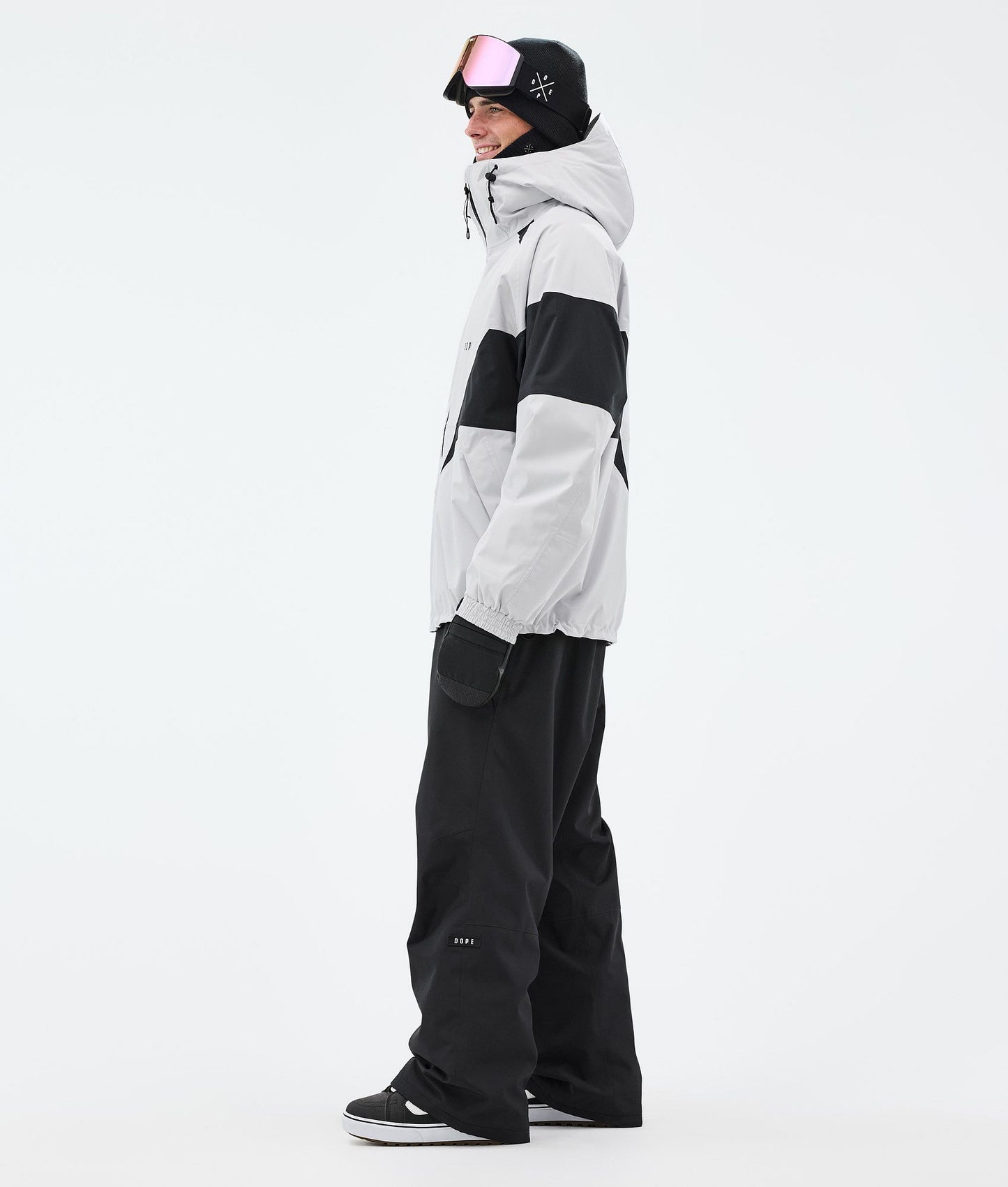 Snowboard Jacket Men Spike Light Grey/Black