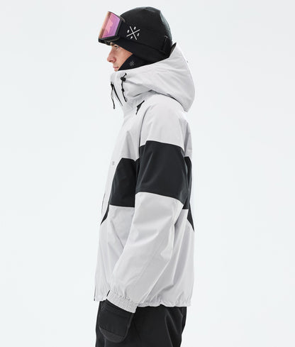 Snowboard Jacket Men Spike Light Grey/Black